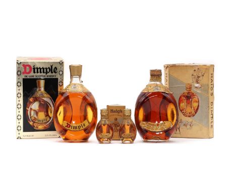 Haigs, a collection of Haigs Scotch Whisky comprising a 1930s example with spring cap closure (boxed) and a 1970s example, 70
