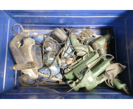 Quantity of electric hand tools - drills, planers, sanders etc