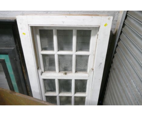 Single white painted glazed sash window