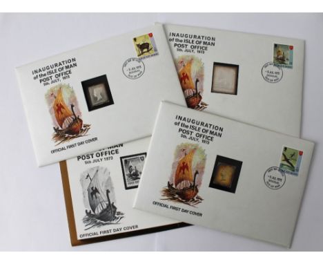 Three commemorative official first day cover silver ingot stamps
