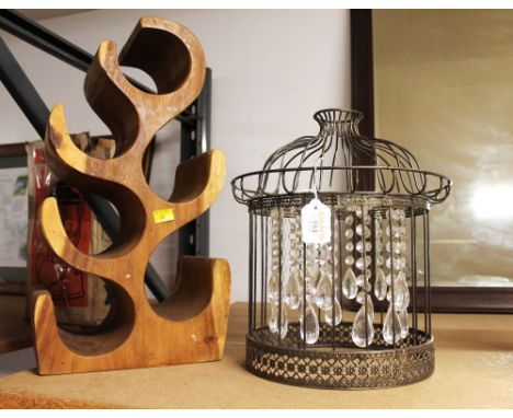 Wine rack and light shade 
