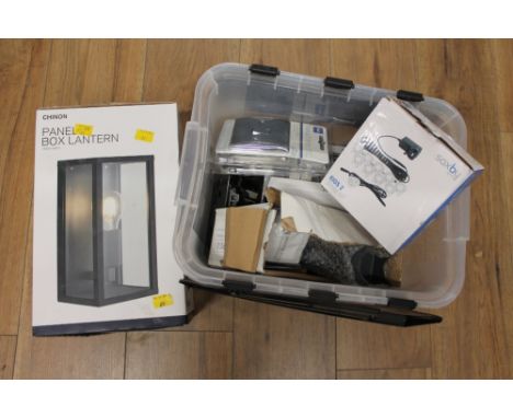 Panel box outdoor lantern, switches and sockets, light kit etc 