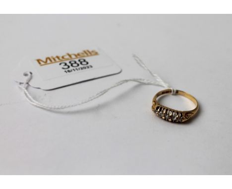 18 ct gold and diamond ring size M