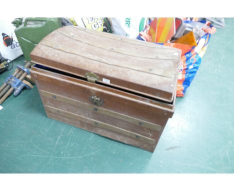 Vintage metal dome topped trunk