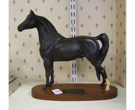 Beswick Connoisseur model of a Morgan Horse 2605 on wood plinth 