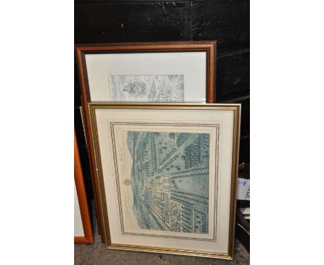 Quantity of various architectural prints five in the lot 
