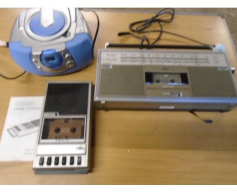 retro radio, tape recorder and philips dvd player