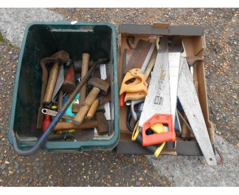 Quantity of tools including saw etc