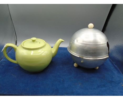 Vintage sadler teapot and with metal warmer