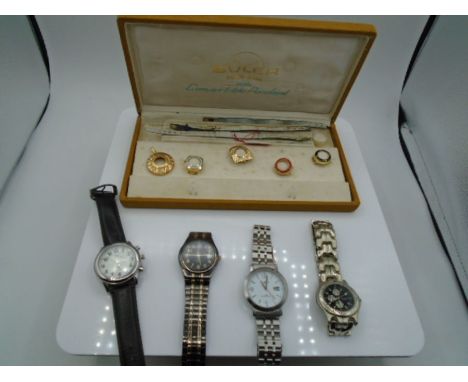 Four watches - Milano Quartz, Tavistock &amp;Jones Talking radio controlled, Loaded and a Water resistant quartz a/f plus a b