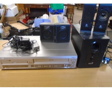 dvd/video recorder and surround sound speakers
