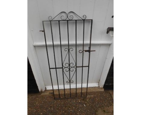 Black iron gate H144cm W61cm (66cm with hinge)