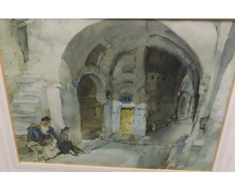 AFTER SIR WILLIAM RUSSELL FLINT "Bathing nudes", colour print, together with four others 