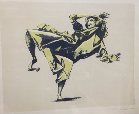 F.E. MCWILLIAM? (ENGLISH SCHOOL?) "Balancing figure", colour lithograph, limited edition No'd. 80/90, indistinctly signed low