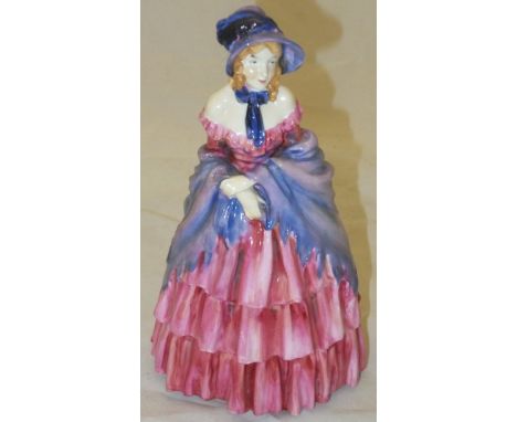 A Royal Doulton figurine "Victorian lady", HN728 CONDITION REPORTS Light general wear, crazing, large chip to rim of skirt.