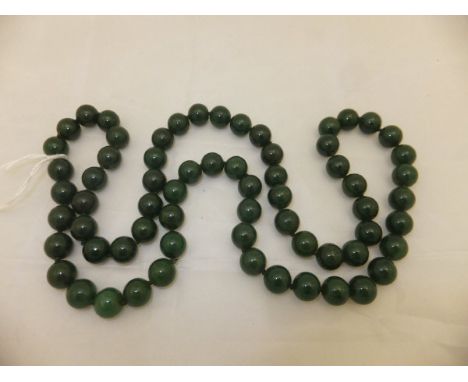 A jade type bead necklace *