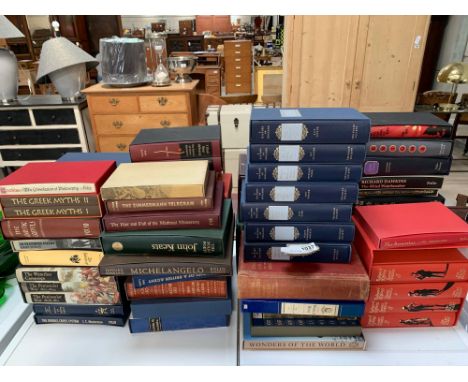 A collection of books to include a large quantity of Folio Society publications fiction and non fiction, to include H. S. Mon