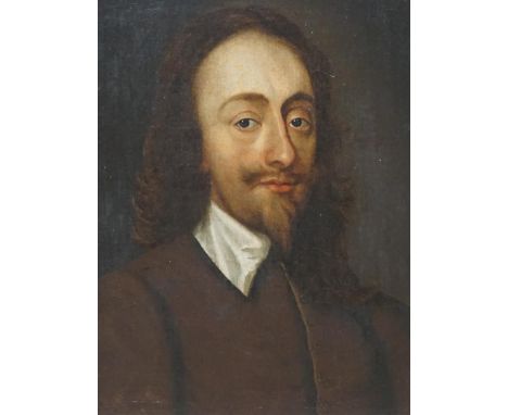 18th/19th century, English School, oil on canvas, Portrait of King Charles I, 38 x 27cm, ornate gilt framed. Condition - fair