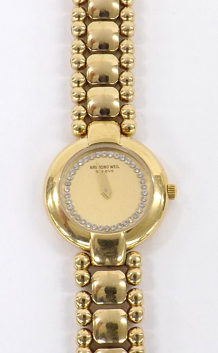 Raymond Weil Geneve 18k gold plated lady's bracelet watch, ref. 5839 ...