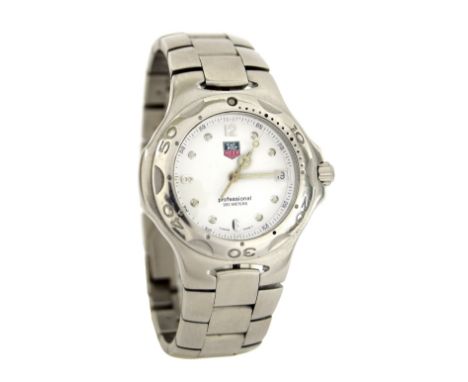Tag Heuer Kirium Professional 200m stainless steel gentleman's bracelet watch, ref. WL1110, no. BP0475, white dial with date 