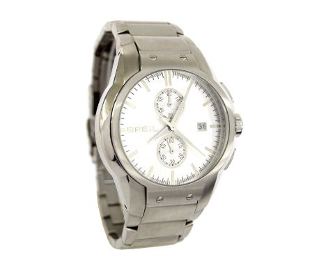 Breil Urban chronograph stainless steel gentleman's bracelet watch, ref. TW0600, silvered dial with minute and constant secon