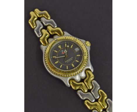 Tag Heuer SEL Professional 200m two-tone gentleman's bracelet watch, ref. WG1120-K0, no. 045430, grey dial with date aperture