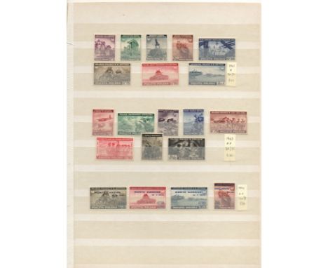Poland 1941 – 44 Free Polish forces in exile issues, 3 sets. Fine mint, the first mounted, the last inc o’printed Monte Cassi