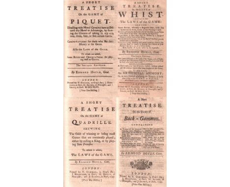 Hoyle, Edmond. A short treatise on the game of Whist. Containing the laws of the game ... with variety of cases added in the 