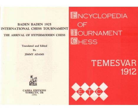 Baden - Baden 1925. Adams, Jimmy. Baden - Baden 1925 international chess tournament. The arrival of the hypermodern chess. Tr