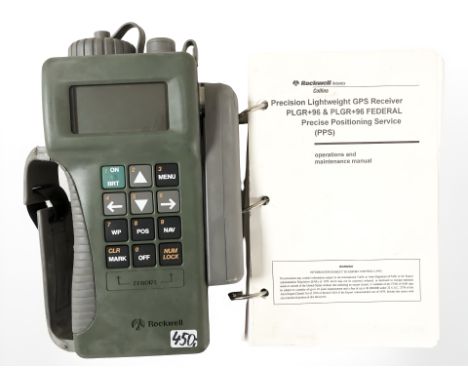 A Rockwell GPS receiver with instruction manual.