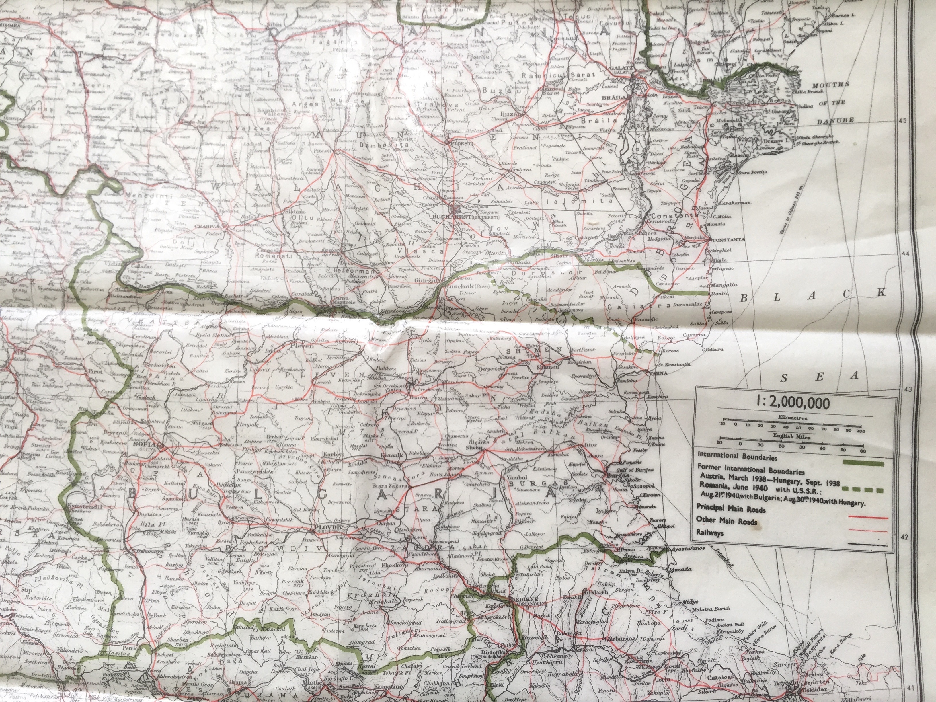 Raf Ww2 Escape & Evasion Rare Paper Tissue Escape Map Of Hungary & Jugo 