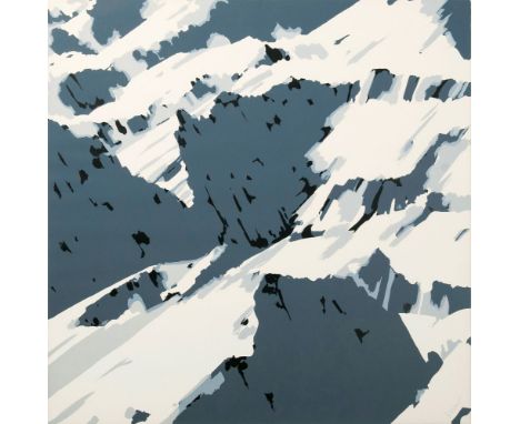   Gerhard Richter  (Dresden 1932)  Schweizer Alpen  Farbsiebdruck, 69,5 x 69,5 cm, r. u. mit Bleistift sign. Richter, verso S