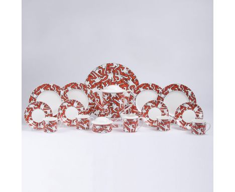   Keith Haring  (Reading/Pennsylvania 1958 - New York 1990)  Kaffeeservice 'A Piece of Art' für 6 Personen  Villeroy &amp; Bo