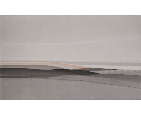   Manfred Bockelmann  (Klagenfurt 1943)  E2  Öl/Lw./Holz, 98,5 x 169 cm, r. u. monogr. und dat. M. Bo 1982 sowie betitelt. - 