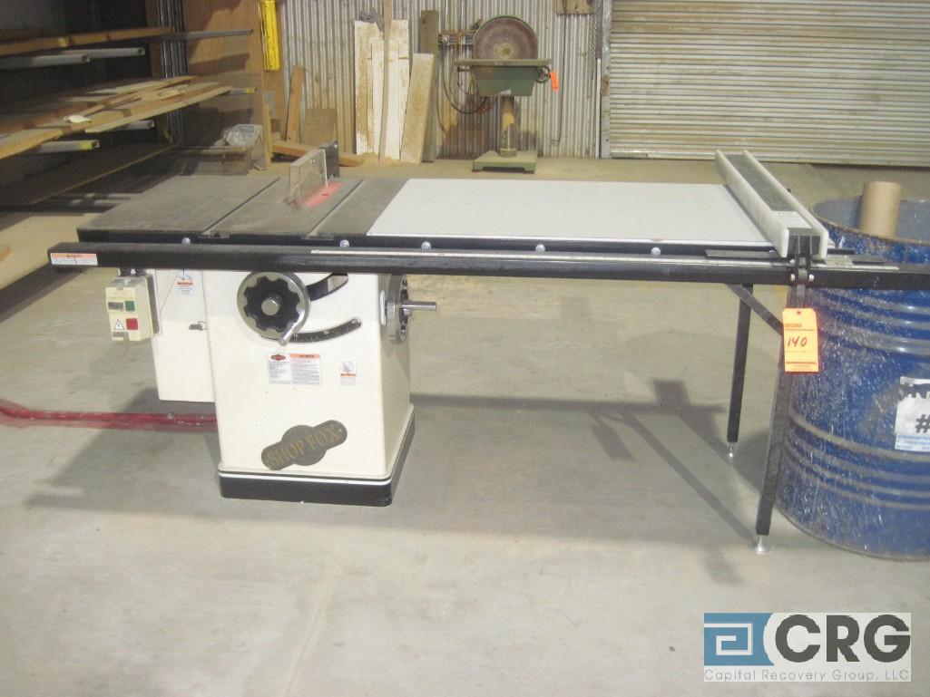 Shop Fox 10" table saw m/n W1711 with left tilting arbor, and 48" fence