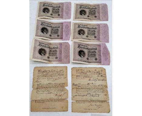 2 x George III (1793) attestations for Thomas Becon (gunner &amp; driver for the Royal Regiment of Artillery under the Master
