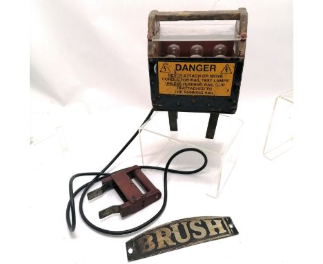 Vintage rail test conductor with 6 individual bulbs &amp; BRUSH sign