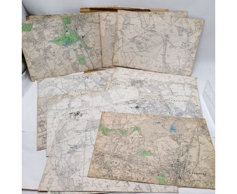 Quantity of ordnance survey maps incl. Dorking, Epsom, Ashstead, Redhill and Nutfield. 25 in total 