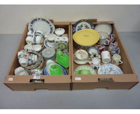 19th century porcelain pocket watch holder, Aynsley 'Rembrandt' tea service, retro 'Egersund' tureen, and other Victorian and