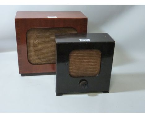 Two vintage speakers - Minor X Model Stentorian Loudspeaker H23cm and a Goodmans Industries speaker H28cm 
