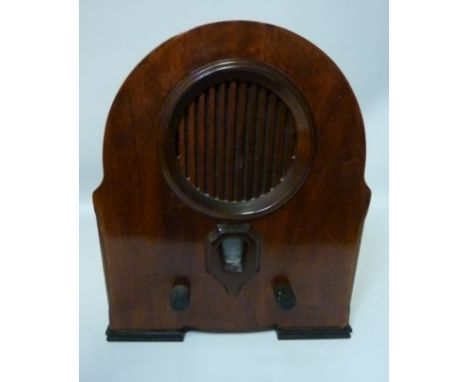 Art Deco style radio H32cm  (This item is PAT tested - 5 day warranty from date of sale)