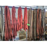 LOT OF ASSORTED LIFTING STRAPS AND SLINGS