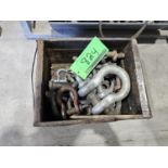 LOT OF ASSORTED SHACKLES AND EYE BOLTS