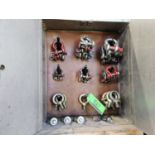 LOT OF ASSORTED SHACKLES AND EYE BOLTS