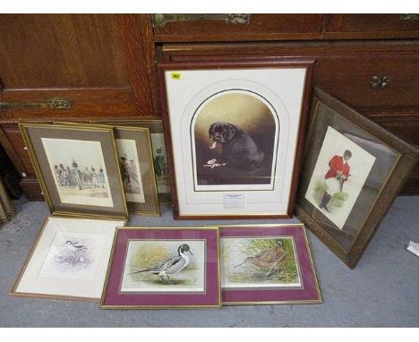 Prints to include military, anthological and After Nigel Hemming 'It could have been you', print, signed, 16 x 12, framed (8)