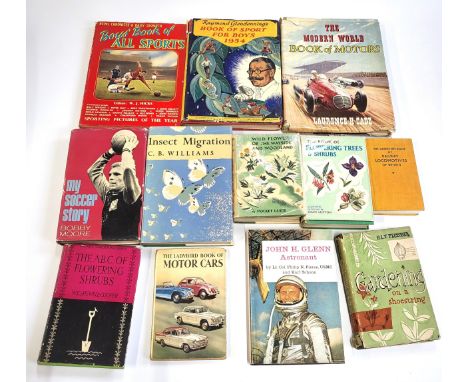 A collection of Mid Century and vintage books, some first editions to include My Soccer Story by Bobby Moore with original du