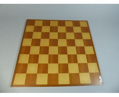 A Reversible Wooden Chess and Checkers Board, 47cm Square