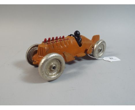 A Reproduction Cast Metal Model of a Vintage Racing Car with Moving Pistons, 26cm Long (Plus VAT)