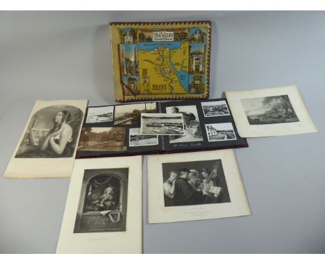 An Album of Vintage Photographs and Postcards Mainly Scenic Together with Egyptian Photograph Album and Collection of Book Pl