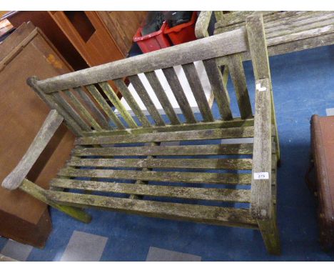 A Two Seater Wooden Garden Bench, 119cm Long 